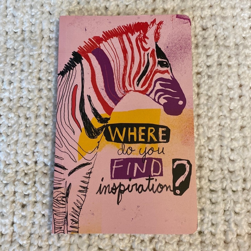 NEW "Where do you find inspiration?" Stationery Lined Journal 128 pages